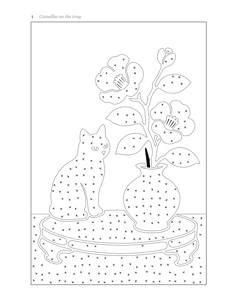 An actual coloring page from this book