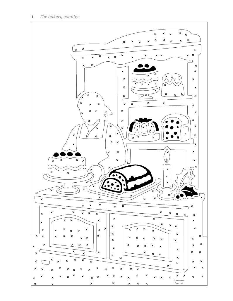 An actual coloring page from this book