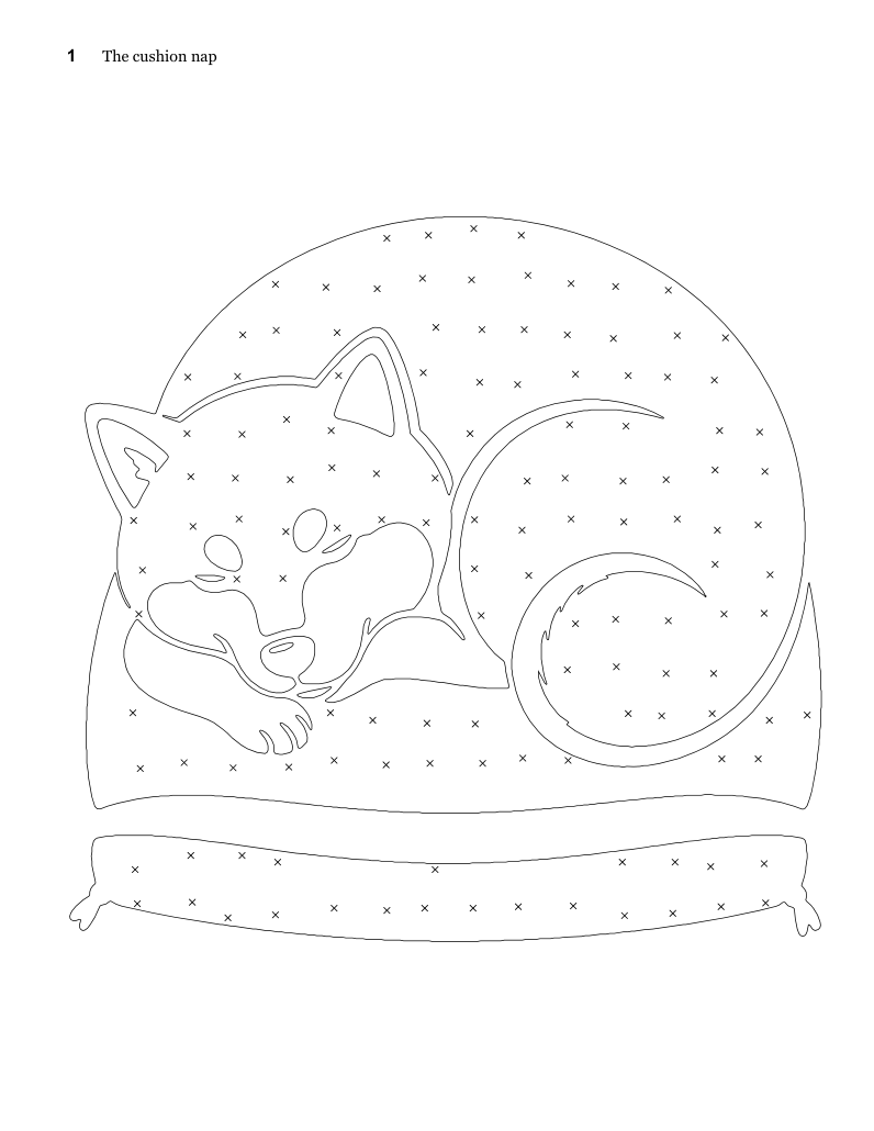 An actual coloring page from this book