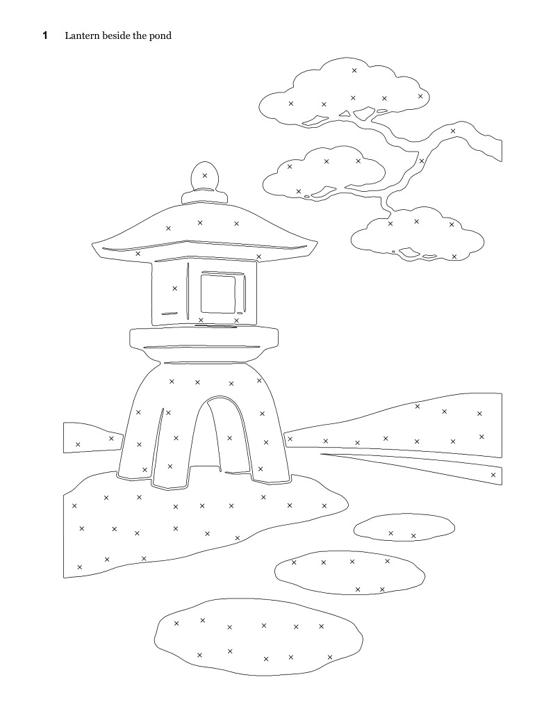 An actual coloring page from this book