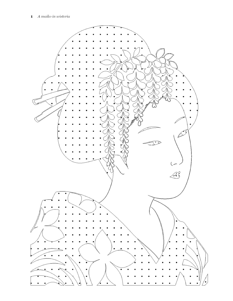 An actual coloring page from this book