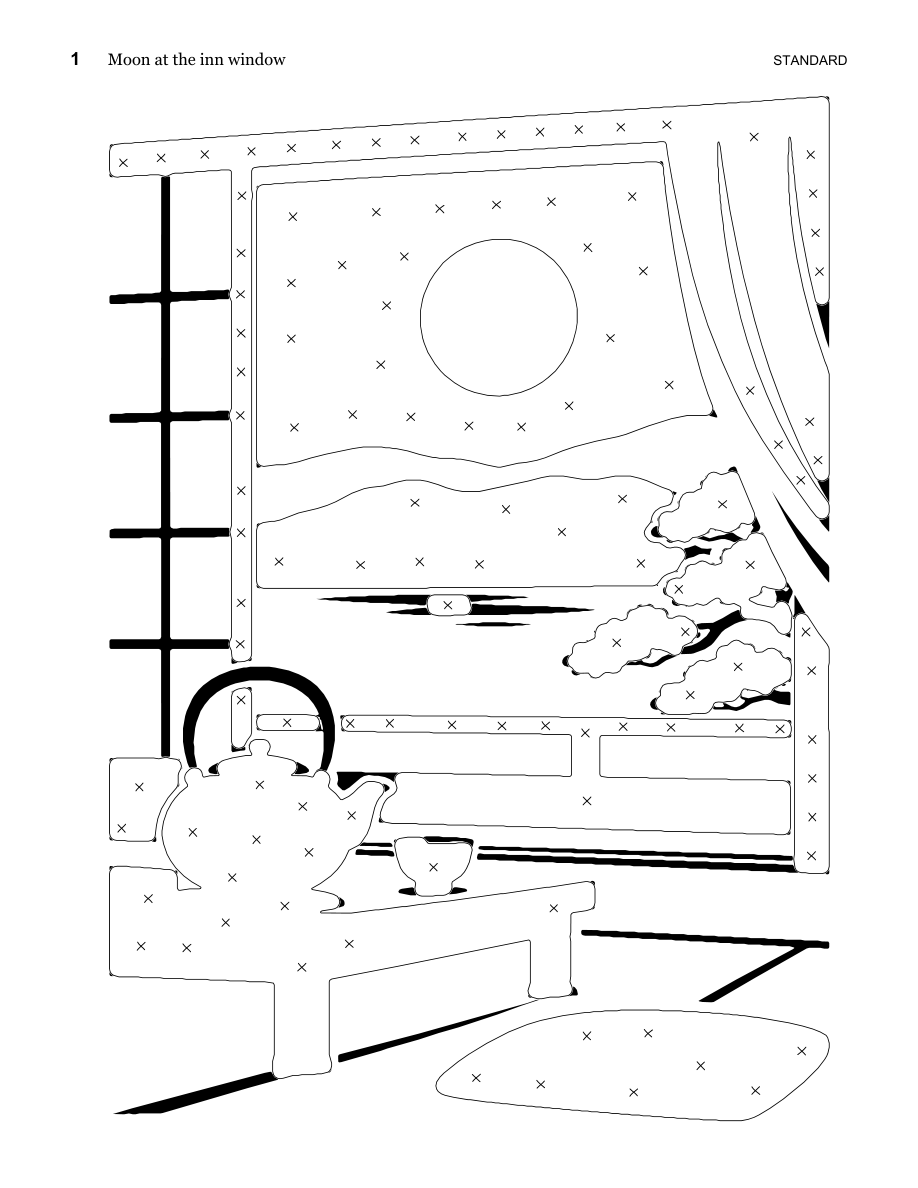 An actual coloring page from this book