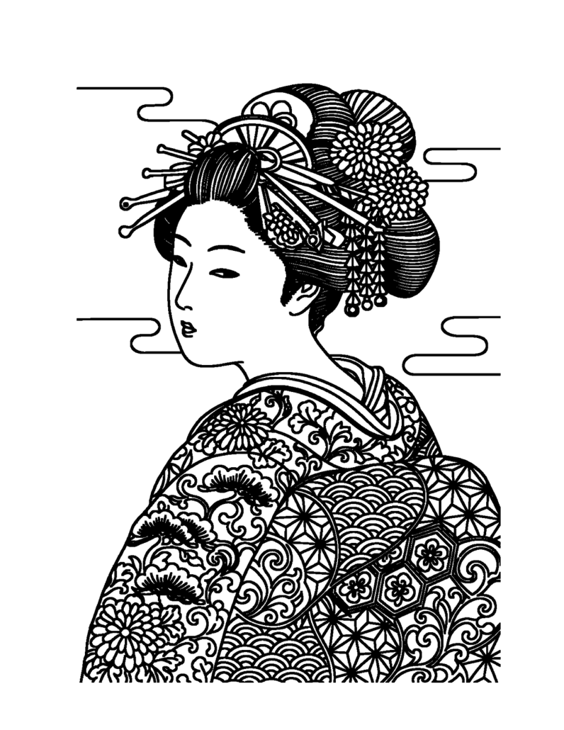 An actual coloring page from this book