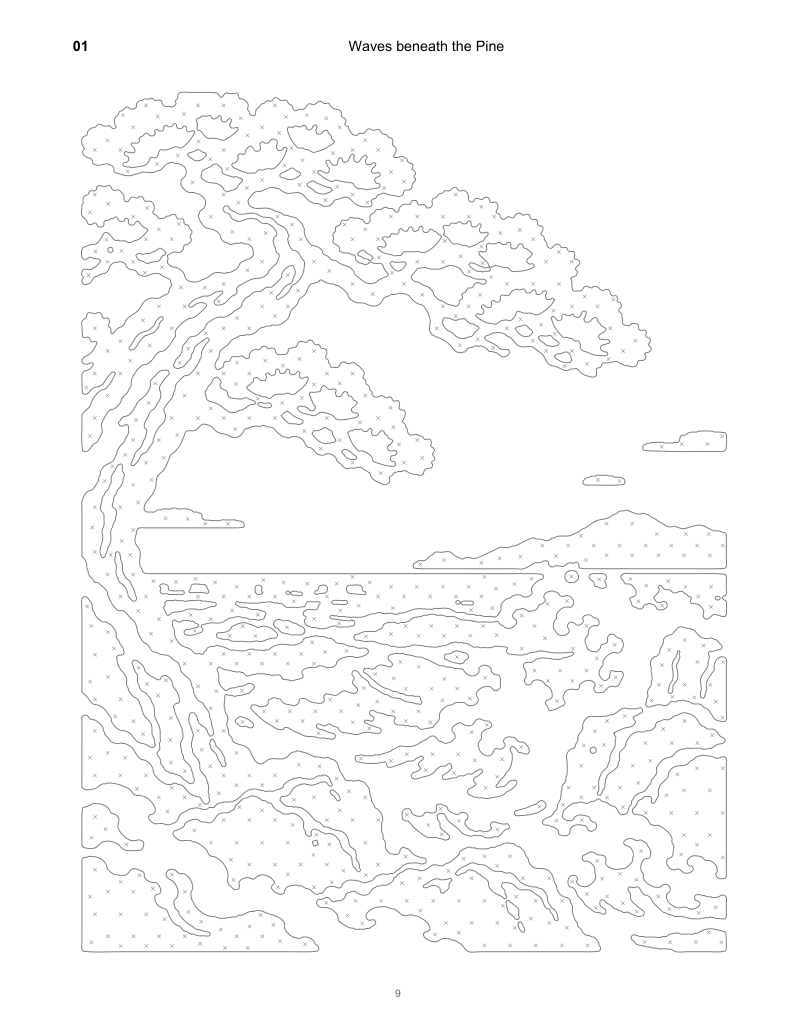 この本に収録された塗り絵の図案